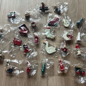 Mini Handmade Wooden Christmas Ornaments (25ct)